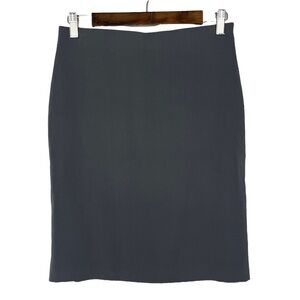 Ann Taylor Gray Silk Pencil Knee Length Skirt 2